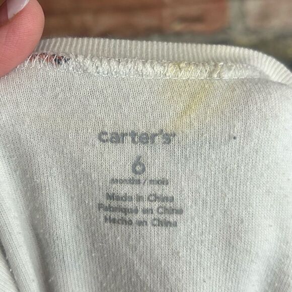 5 for $25🔥6 Months Carter's Dinosaur Print Terry Cloth Footies Jumpsuit Pajamas - Picture 3 of 4